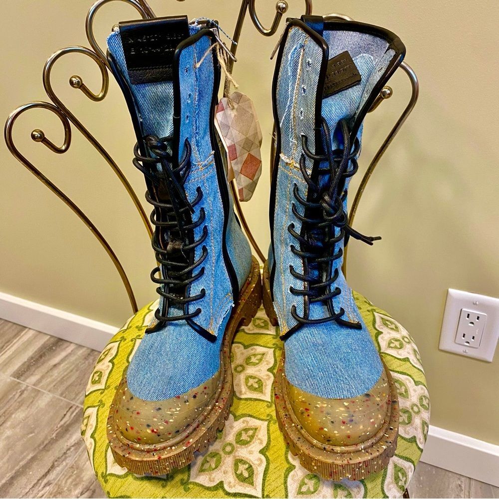 AS 98 Denim Combert Boots NWT